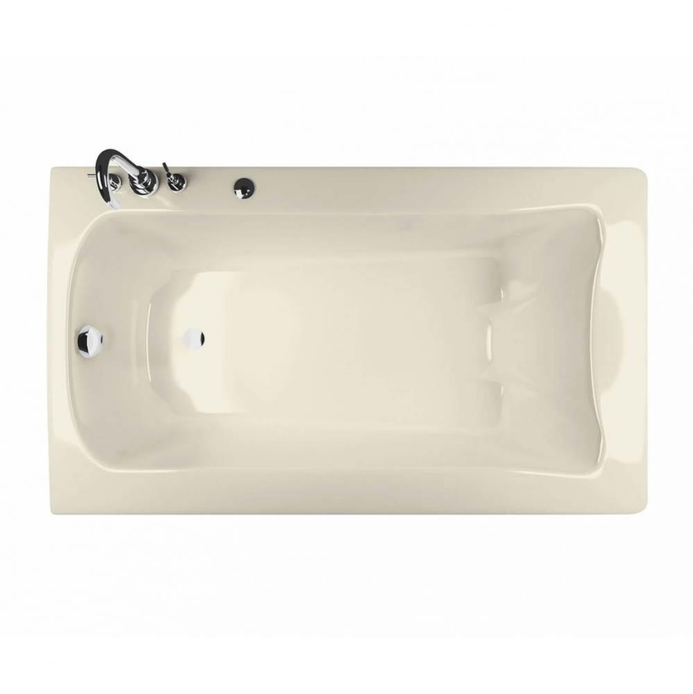 Release 6036 Acrylic Drop-in Right-Hand Drain Combined Hydromax &amp; Aerofeel Bathtub in Bone