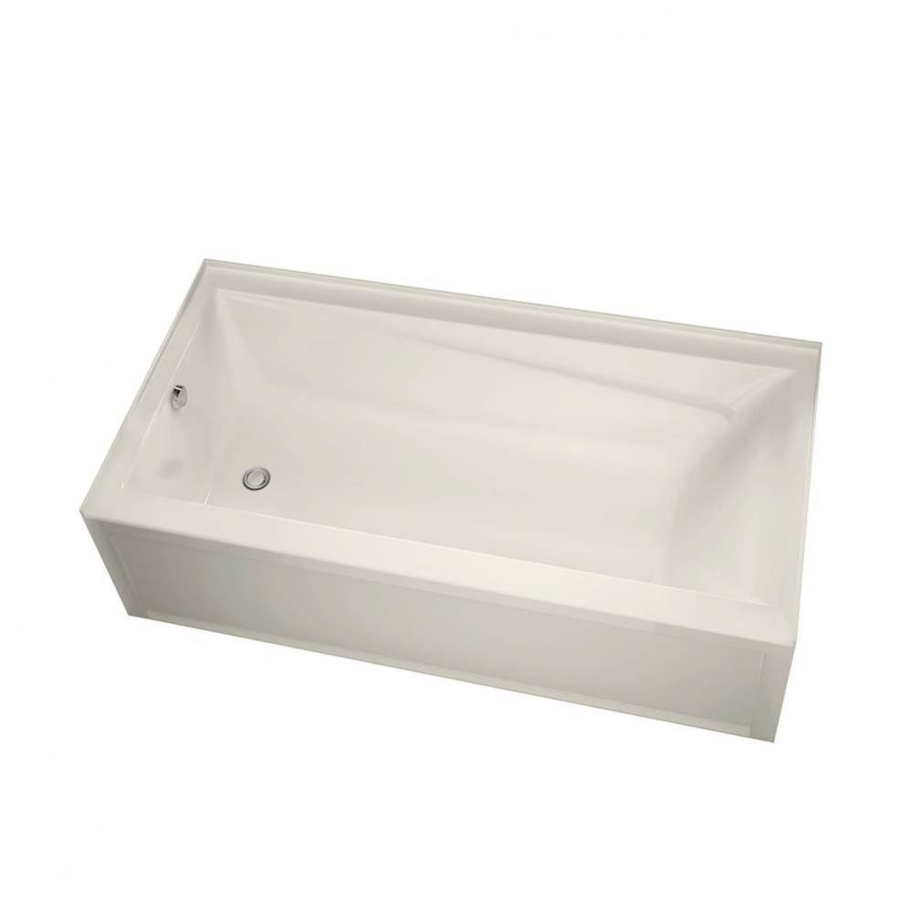 New Town IFS 59.75 in. x 32 in. Alcove Bathtub with 10 microjets System Right Drain in Biscuit