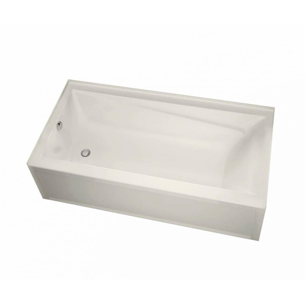 Exhibit 6032 IFS Acrylic Alcove Right-Hand Drain Aeroeffect Bathtub in Biscuit