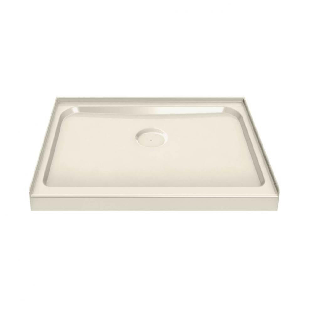 SQ 41.75 in. x 42.125 in. x 4.125 in.  Alcove Shower Base with Center Drain in Bone