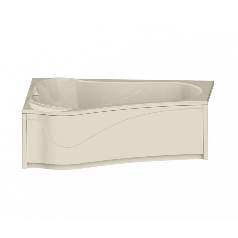 Murmur ASY 59.875 in. x 42.875 in. Drop-in Bathtub with 10 microjets System Right Drain in Bone