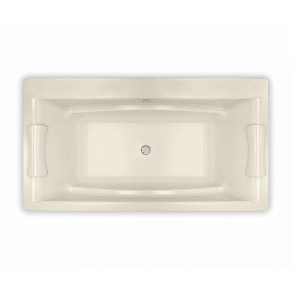 Optik C 66 in. x 36 in. Drop-in Bathtub with Aerofeel System Center Drain in Bone