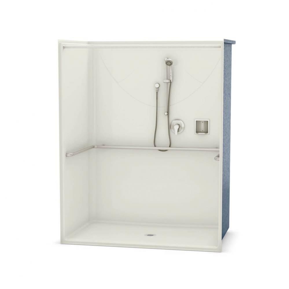 OPS-6036-RS - ADA Compliant (without Seat) 60 in. x 36 in. x 76.625 in. 1-piece Shower with No Sea