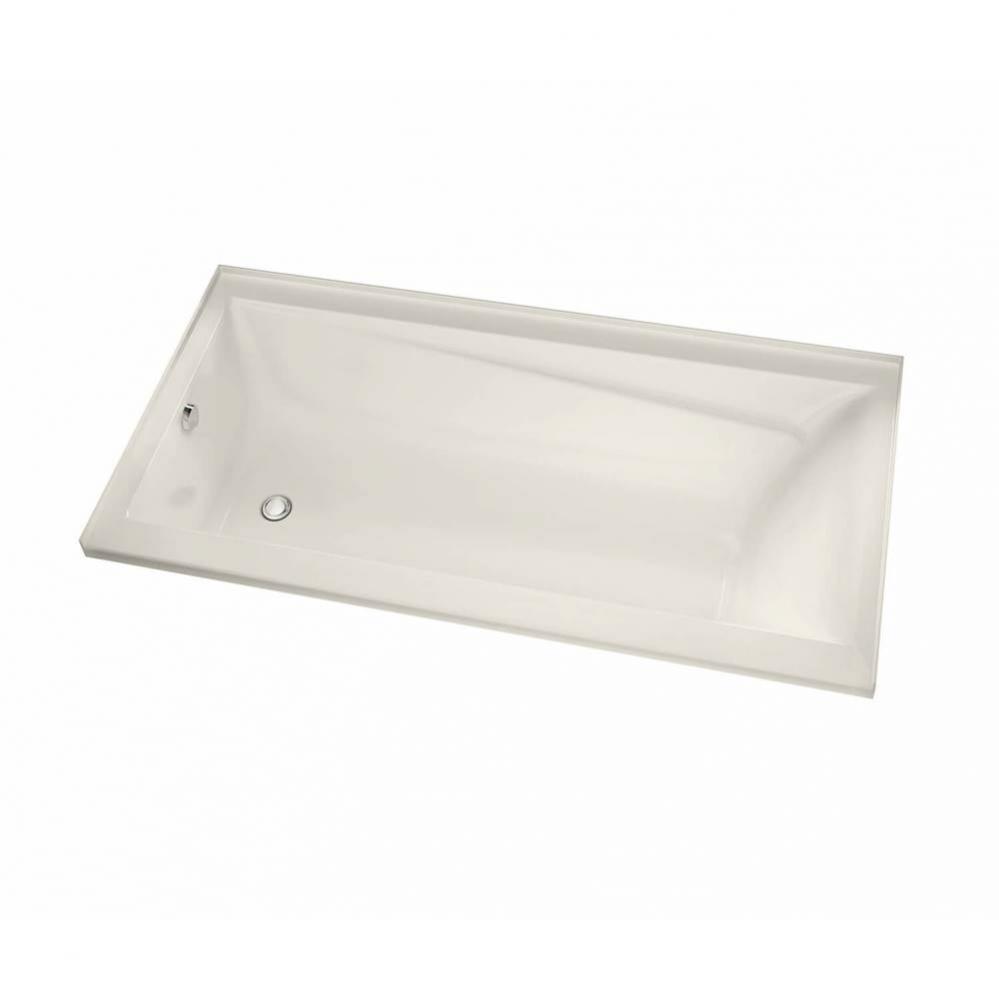 Exhibit 6042 IF Acrylic Alcove Left-Hand Drain Whirlpool Bathtub in Biscuit