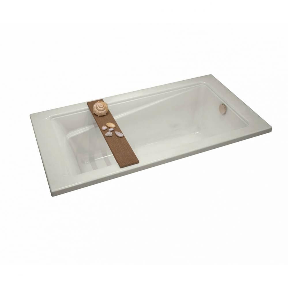 Exhibit 6636 Acrylic Drop-in End Drain Whirlpool Bathtub in Biscuit