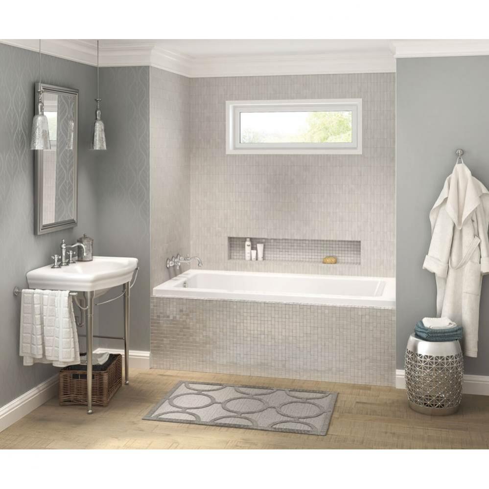 Pose 6030 IF Acrylic Alcove Right-Hand Drain Aeroeffect Bathtub in White