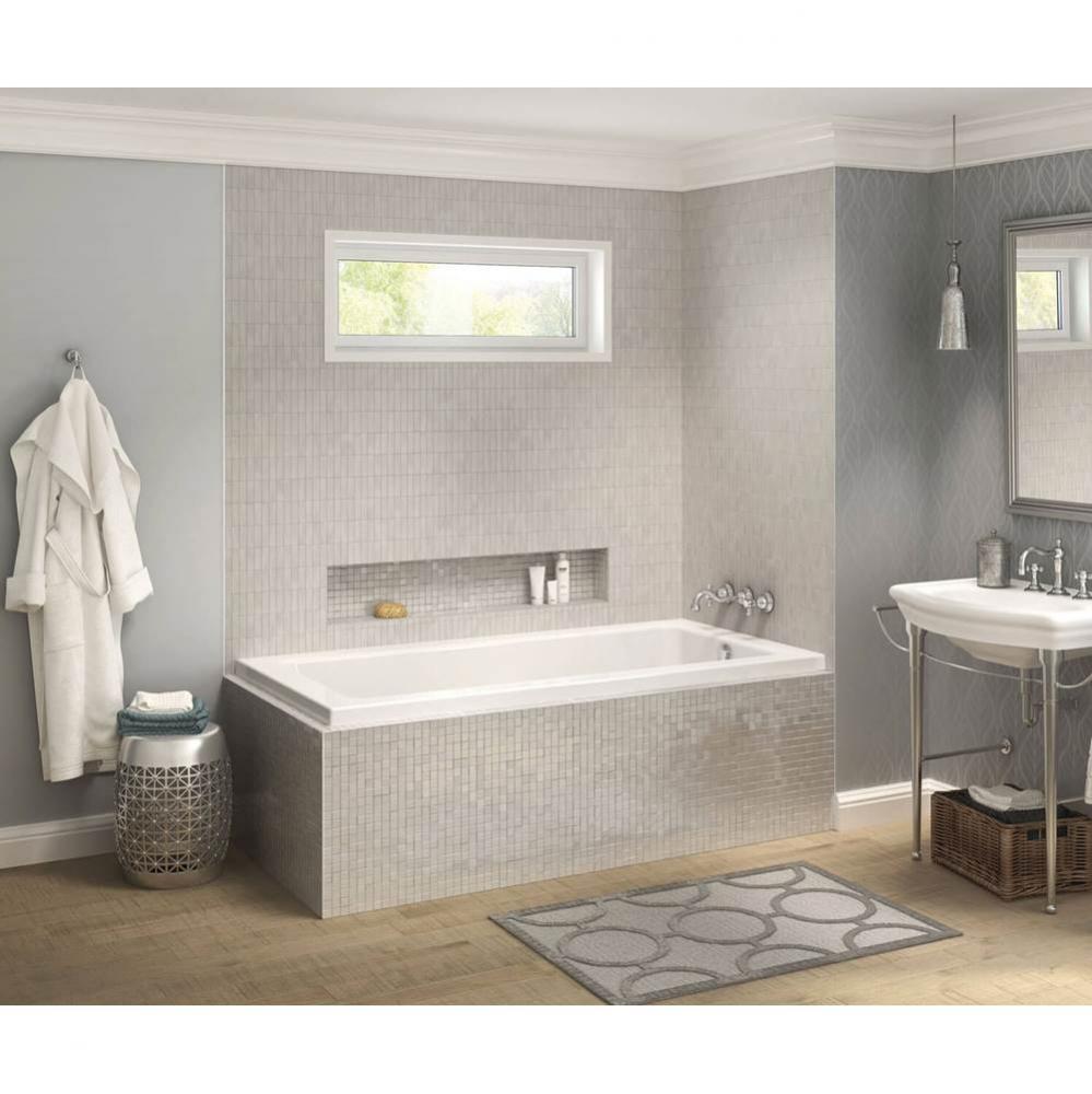 Pose 7242 IF Acrylic Corner Right Right-Hand Drain Whirlpool Bathtub in White