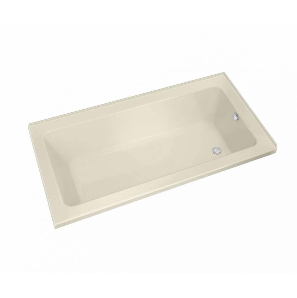 Pose 7242 IF Acrylic Corner Right Left-Hand Drain Whirlpool Bathtub in Bone