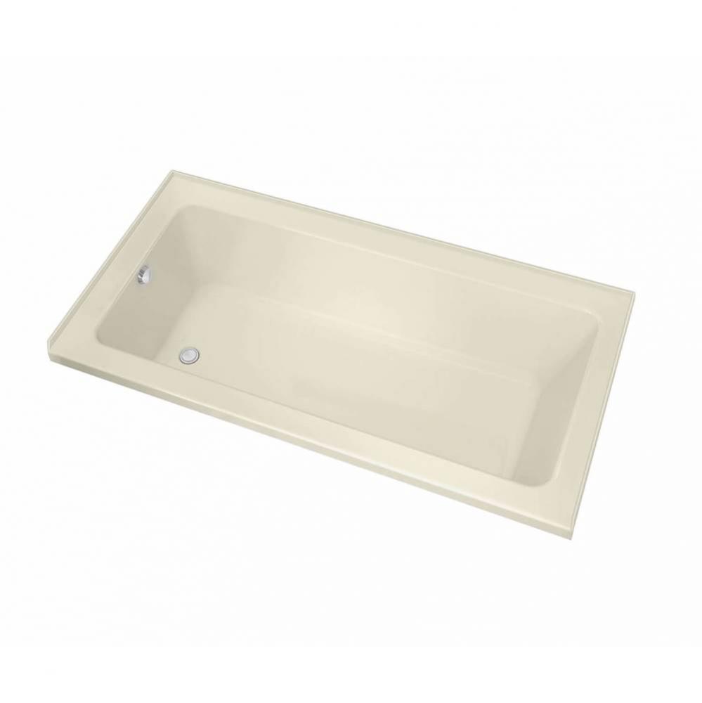 Skybox IF 66.25 in. x 35.75 in. Alcove Bathtub with Aerosens System Left Drain in Bone