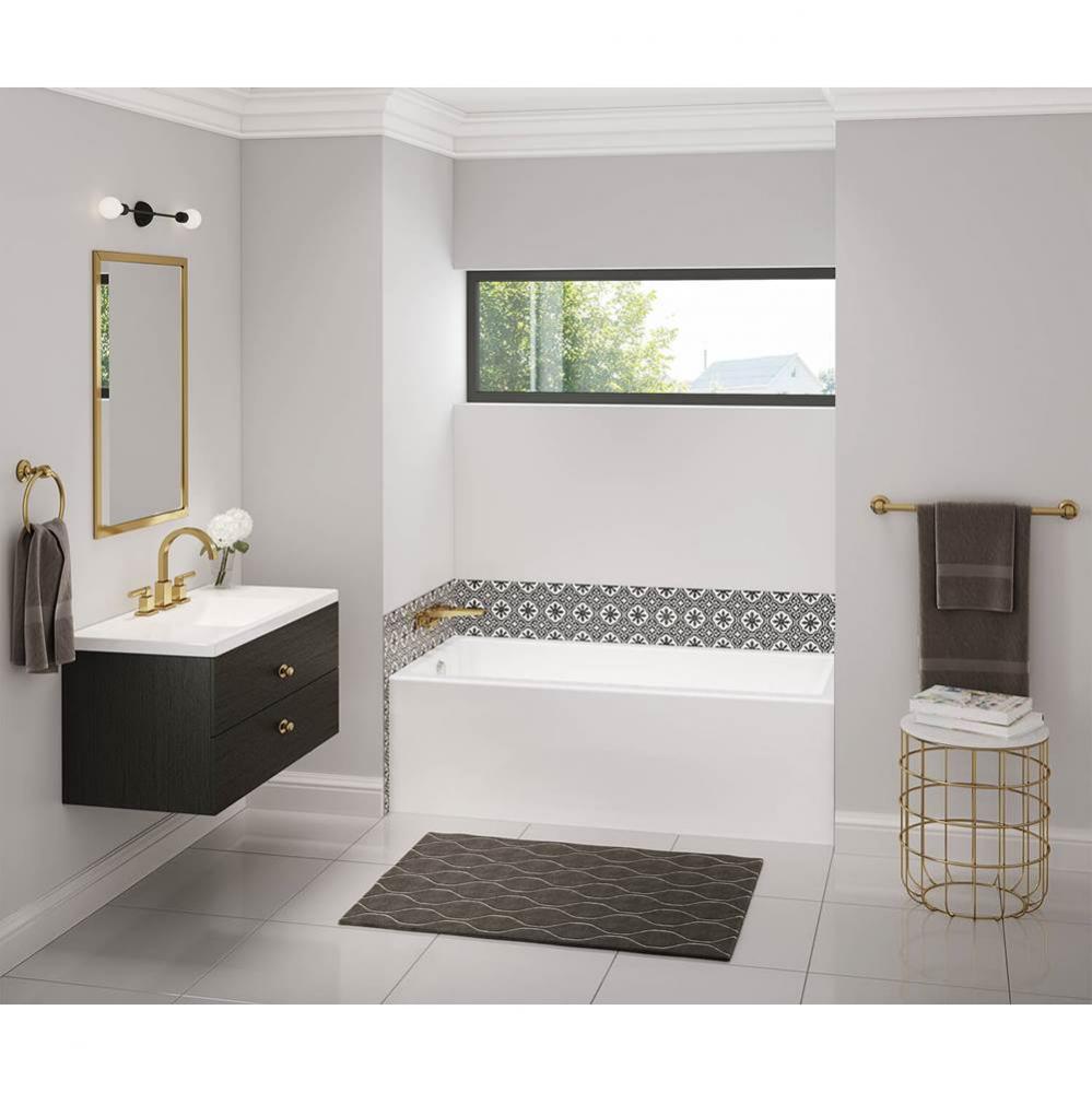 Bosca IFS 59.75 in. x 30 in. Alcove Bathtub with Right Drain in White