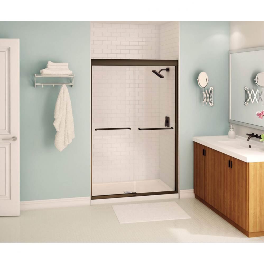 Kameleon 40-44 in. x 71 in. Bypass Alcove Shower Door with Clear Glass in Dark Bronze