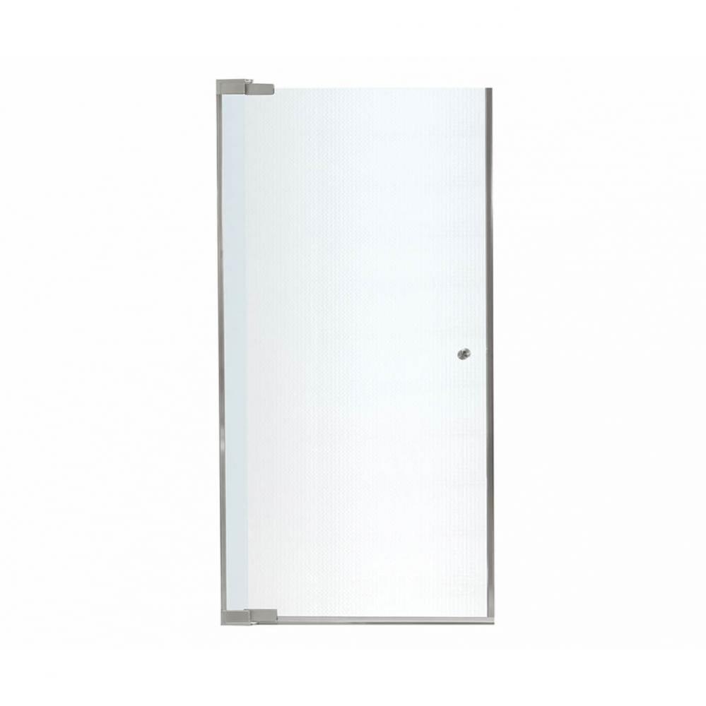 Kleara 1-panel 29.5-31.5 in. x 69 in. Pivot Alcove Shower Door with Mistelite Glass in Nickel