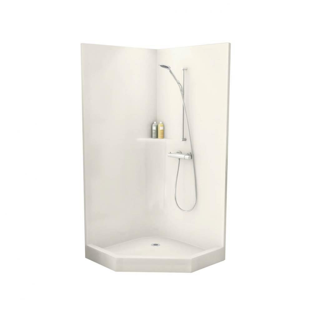 CSS40 41.5 in. x 41.5 in. x 77.5 in. 1-piece Shower with No Seat, Center Drain in Biscuit