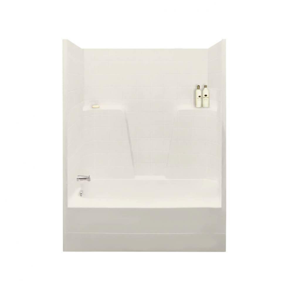 TSTEA60 60 in. x 34 in. x 78 in. 1-piece Tub Shower with Left Drain in Biscuit