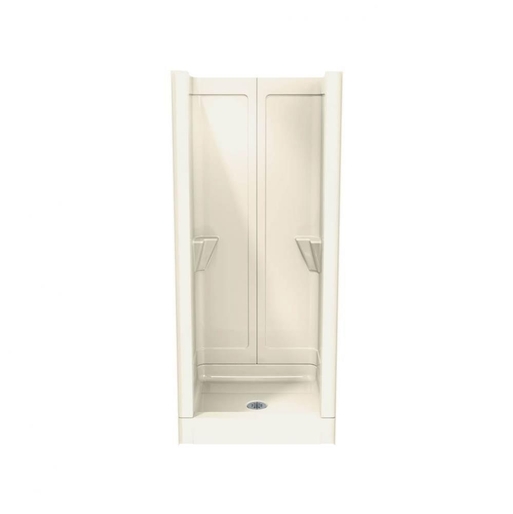 Lindsay 31.75 in. x 32.125 in. x 74.5 in. 1-piece Shower with No Seat, Center Drain in Bone