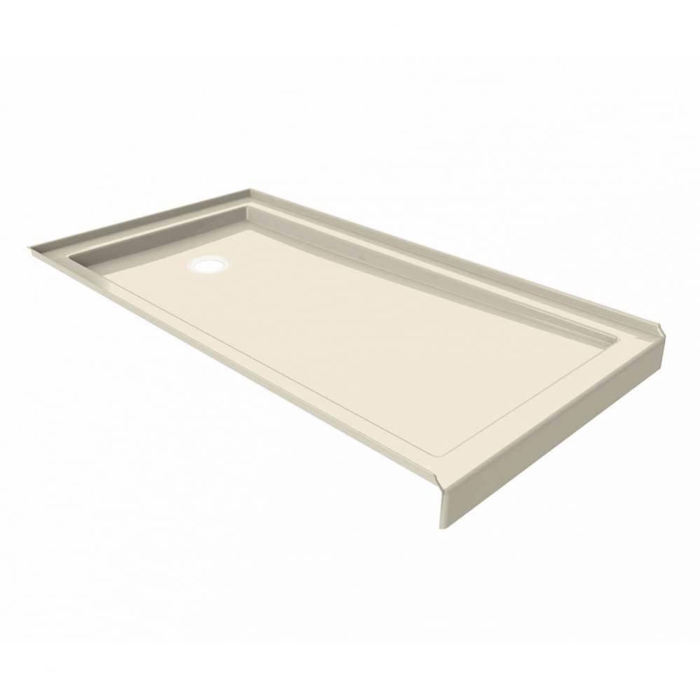 B3 Base 6030 Round Drain Alcove-Deep Installation Bone / Natural