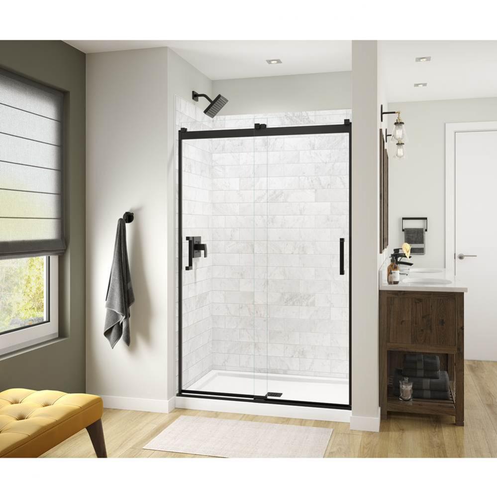 Revelation Square 44-47 x 70 1/2-73 in. 6 mm Sliding Shower Door for Alcove Installation with Clea