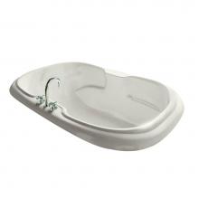 Maax 101059-055-007-100 - Calla 7242 Acrylic Drop-in Center Drain Aerofeel Bathtub in Biscuit