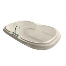 Maax 101058-094-004-100 - Calla 6042 Acrylic Drop-in Center Drain Combined Hydromax & Aerofeel Bathtub in Bone