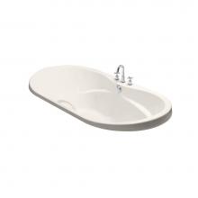 Maax 102863-055-007-100 - Living 6042 Acrylic Drop-in Center Drain Aerofeel Bathtub in Biscuit