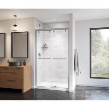 Maax 135321-900-084-000 - Uptown 44-47 x 76 in. 8 mm Bypass Shower Door for Alcove Installation with Clear glass in Chrome