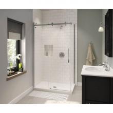 Maax 420028-542-001-000 - B3X 4836 Acrylic Corner Left Shower Base with Anti-slip Bottom with Center Drain in White