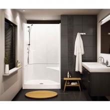 Maax 101169-000-002 - Biarritz 90 47.5 in. x 36.25 in. x 75 in. 2-piece Shower with No Seat, Center Drain in White