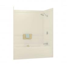 Maax 101175-L-000-004 - Monaco 59.5 in. x 30.75 in. x 73.875 in. 1-piece Tub Shower with Left Drain in Bone