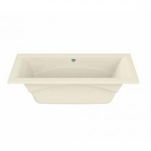 Maax 101275-056-004 - Optik 7242 Acrylic Undermount Center Drain Combined Hydrofeel & Aerofeel Bathtub in Bone