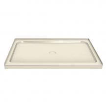 Maax 102002-000-004 - MAAX 47.75 in. x 34.125 in. x 4.125 in. Rectangular Alcove Shower Base with Center Drain in Bone