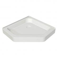 Maax 105044-000-001 - NA 40.125 in. x 40.125 in. x 6.125 in. Neo-Angle Corner Shower Base with Center Drain in White