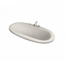 Maax 105509-055-007 - Jazz 66 in. x 36 in. Drop-in Bathtub with Aerofeel System Center Drain in Biscuit