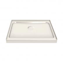 Maax 105663-000-007 - SQ 31.75 in. x 32.125 in. x 4.125 in. Square Alcove Shower Base with Center Drain in Biscuit