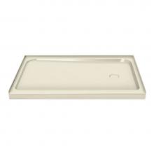 Maax 105706-R-000-004 - MAAX 59.75 in. x 32.125 in. x 4.125 in. Rectangular Alcove Shower Base with Right Drain in Bone