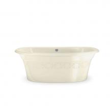 Maax 105745-000-004 - Ella Embossed 66 in. x 36 in. Freestanding Bathtub with Center Drain in Bone