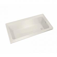 Maax 106215-L-003-007 - Pose 7242 IF Acrylic Corner Right Left-Hand Drain Whirlpool Bathtub in Biscuit