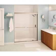 Maax 134675-900-305 - Kameleon SC 55-59 in. x 71 in.   Shower Door with Clear Glass in Brushed Nickel