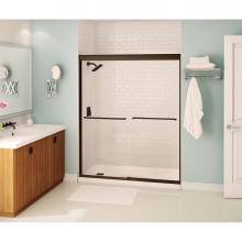 Maax 135664-900-172-000 - Aura 51-55 in. x 71 in. Bypass Alcove Shower Door with Clear Glass in Dark Bronze