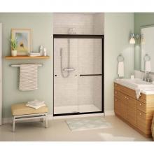 Maax 135671-900-172-000 - Aura 43-47 in. x 71 in. Bypass Alcove Shower Door with Clear Glass in Dark Bronze