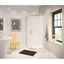 Maax 137449-981-084-000 - Radia Neo-round 38 in. x 38 in. x 71.5 in. Sliding Corner Shower Door with Mistelite Glass in Chro