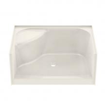 Maax 145032-L-000-007 - SPS 47.875 in. x 33.625 in. x 20.125 in. Rectangular Alcove Shower Base with Left Seat, Center Dra