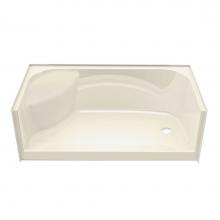 Maax 145039-L-000-004 - SPS AFR 59.875 in. x 30 in. x 22.125 in. Rectangular Alcove Shower Base with Left Seat, Right Drai