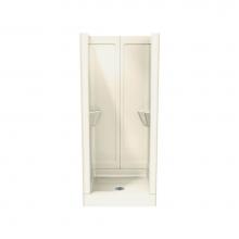 Maax 200035-000-004 - Lindsay 31.75 in. x 32.125 in. x 74.5 in. 1-piece Shower with No Seat, Center Drain in Bone