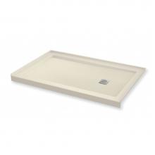 Maax 420005-L-541-004 - B3 Base 6032 Square Drain Stabili-T, Alcove Bone / Natural