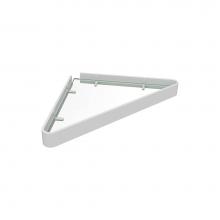 Maax 10042818-276 - Manhattan Corner Shelf with Clear Glass in white