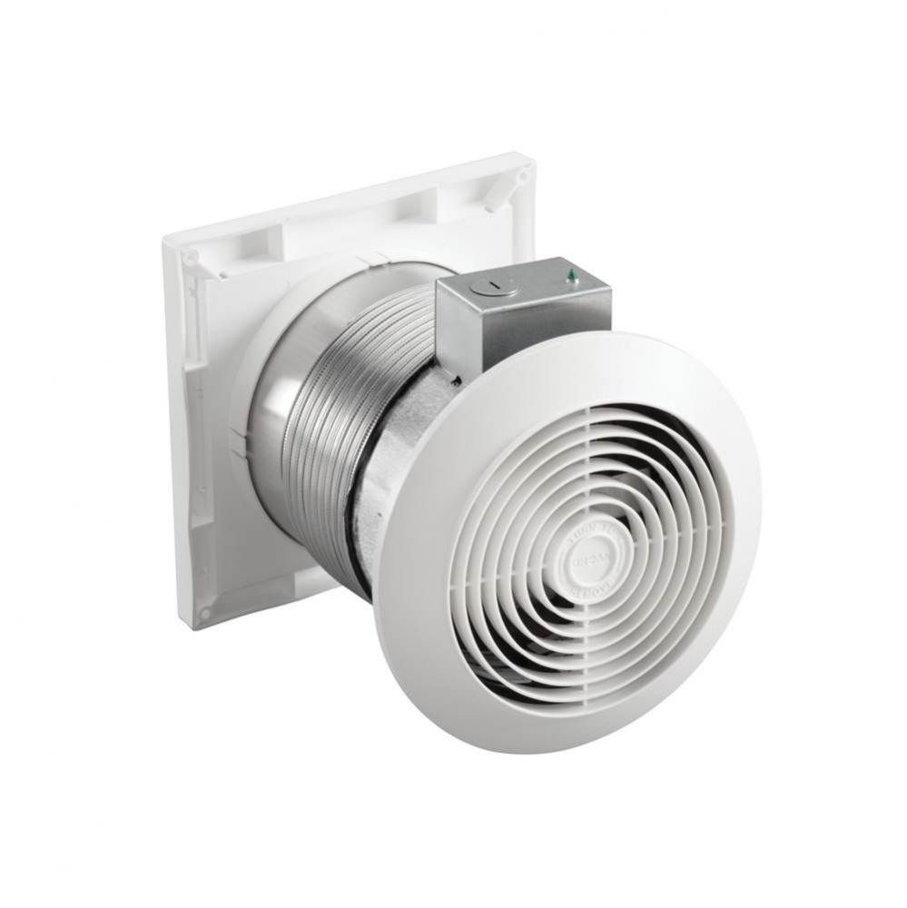 Broan 512M 70 CFM Through-Wall Ventilation Fan for Garage, Kitchen, Laundry and Rec Rooms, 6.0 Son