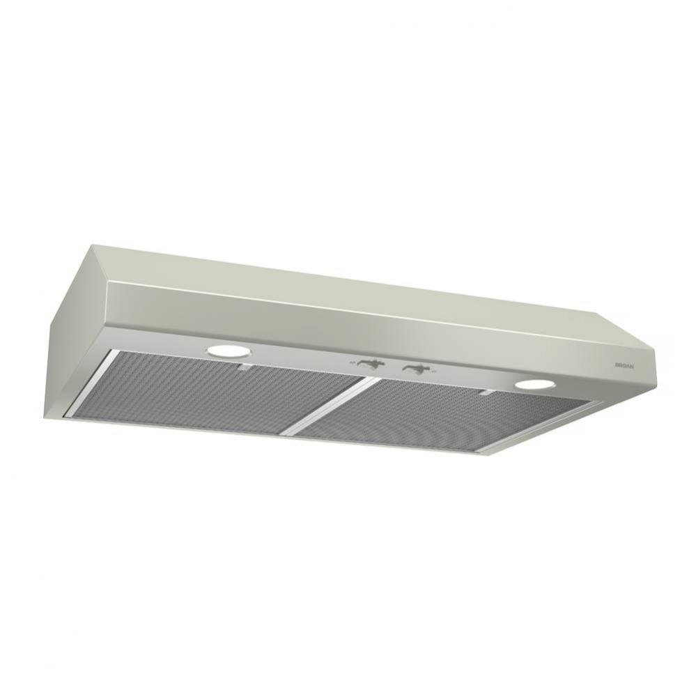 Glacier 30-Inch Convertible Under-Cabinet Range Hood, 300 Max Blower CFM, Bisque