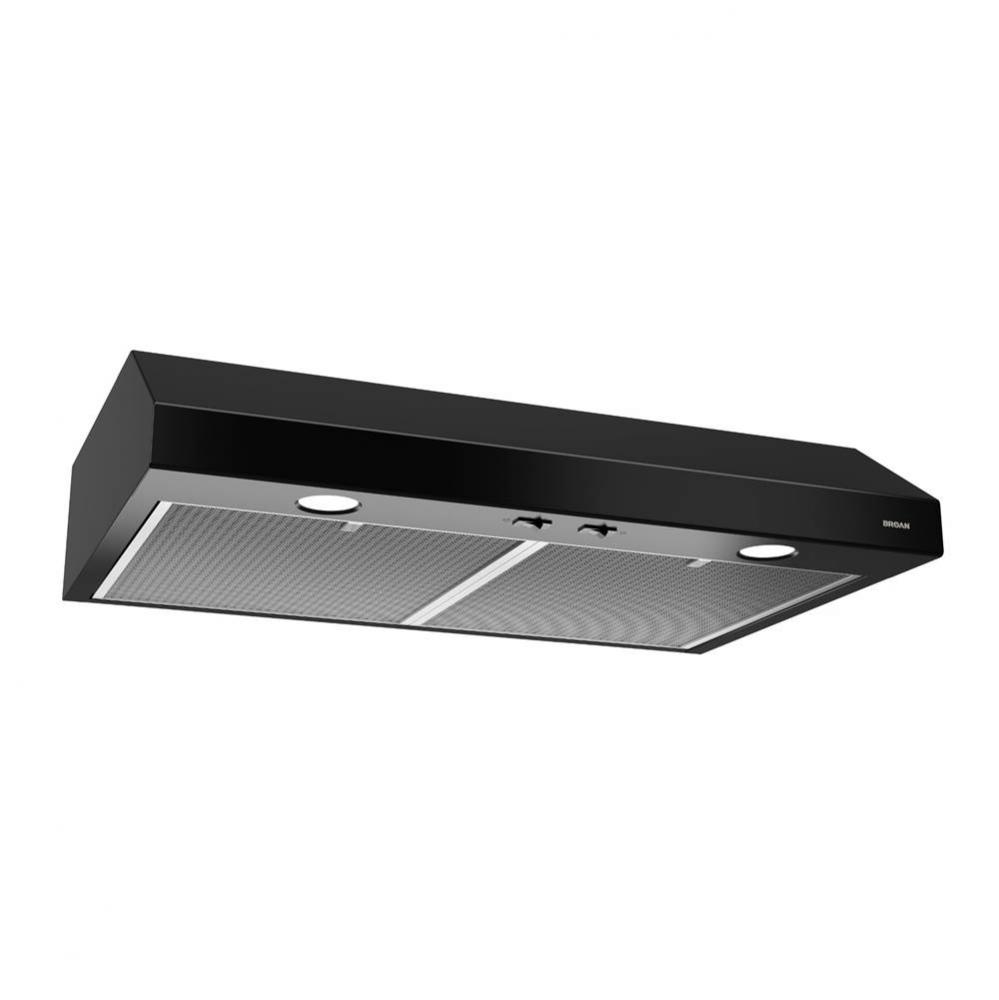 Glacier 24-Inch Convertible Under-Cabinet Range Hood, 300 Max Blower CFM, Black