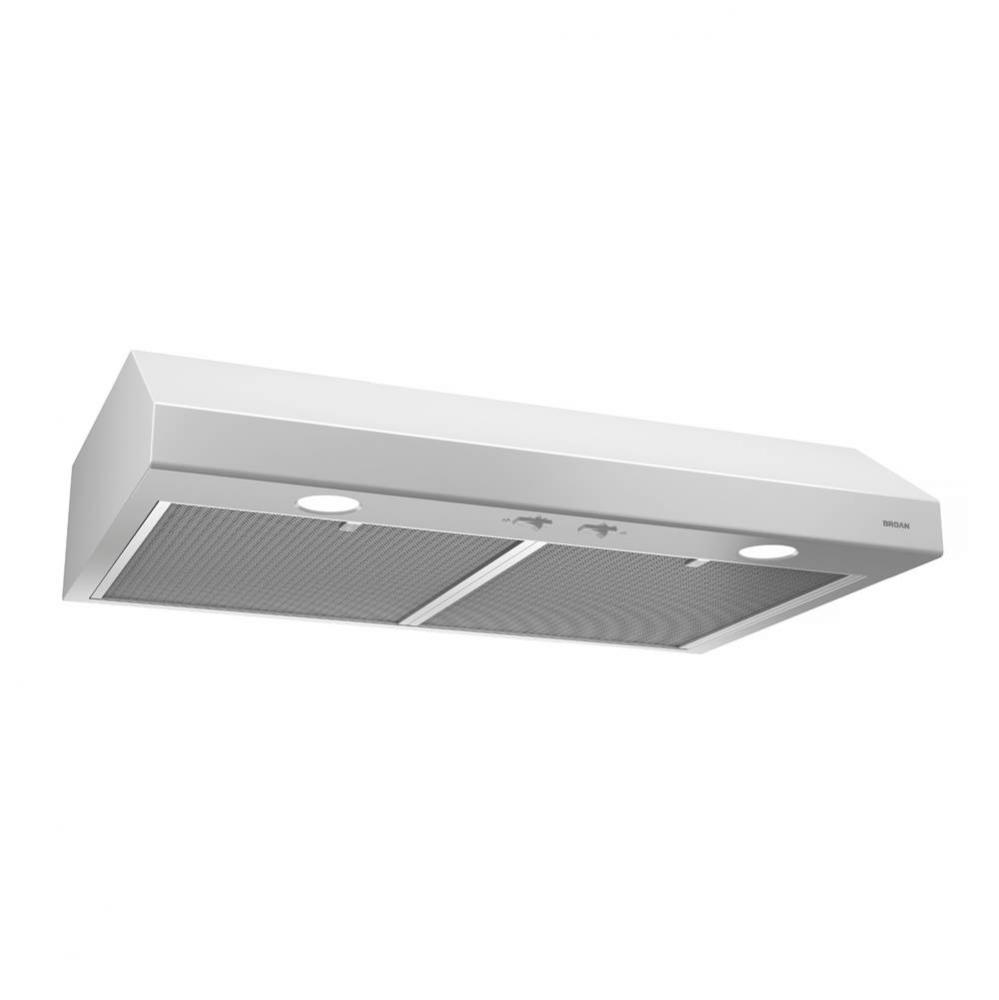 Glacier 36-Inch Convertible Under-Cabinet Range Hood, 300 Max Blower CFM, White