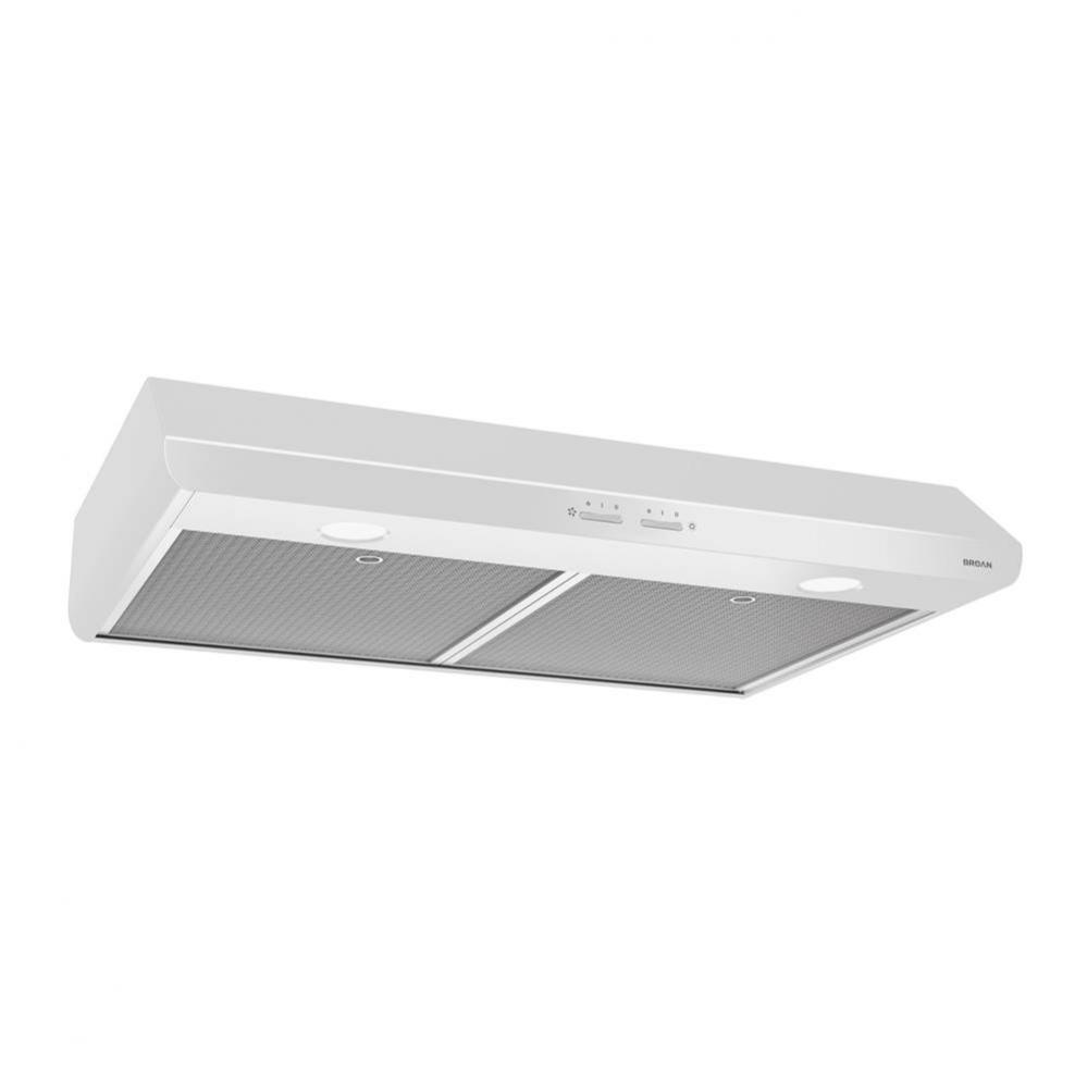 Sahale 30-Inch Convertible Under-Cabinet Range Hood, 300 Max Blower CFM, White